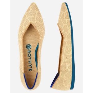 Rothy’s Sahara Gold Retired The Point Flats Yellow Shoes SZ 7.5